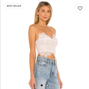Brand new w tags Kendall Lace Crop Top in White superdown